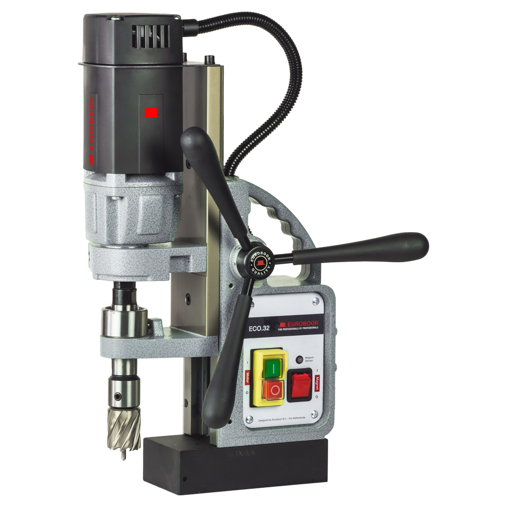 Perceuse Magnétique Euroboor ECO.36 220V - Perçage Acier Jusqu'à 36mm - Aimant 1200kg - Pour Espaces Restreints